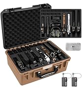 TSA Pistol Gun Case for 8 Handguns: Gun Box Pre-cut Heavy Duty Waterproof Hard Shell with Dual TS...