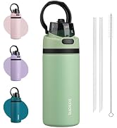 BJPKPK 17oz Insulated Water Bottle with 2-1 Straw Spout Lid, Stainless Steel Metal Water Bottles ...