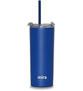 MIRA 20 oz Stainless Steel Vacuum Insulated Tumbler with Multi-Use Flip Lid & Straw - Travel Tumb...