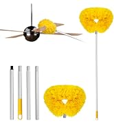 Ceiling Fan Cleaner Duster Reusable Microfiber Ceiling Fan Blade Cleaner Removable Duster with Ex...