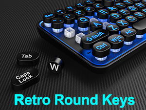 Large Print Backlit Keyboard, Quiet Wired USB Lighted Computer Keyboards with 7-Color Backlit