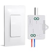 Self-Powered(No Battery Required) Wireless Light Switch and Receiver Kit, Wall Switch No WiFi Nee...