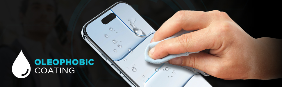 iPhone 17 Air screen protector with oleophobic anti-fingerprint coating resists smudges and oils