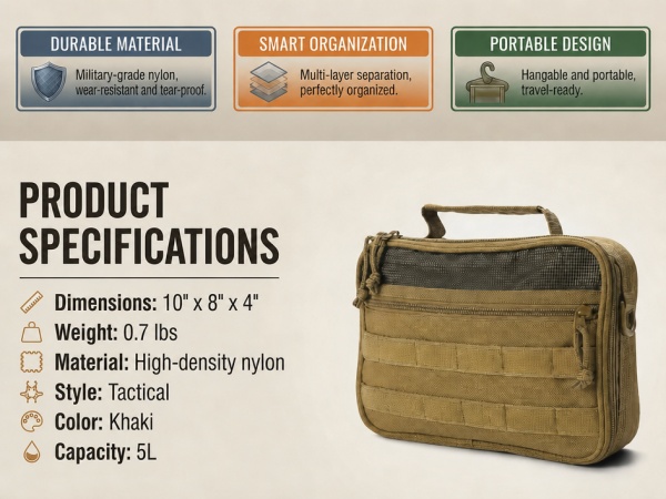 Travel Toiletry Bag for Men