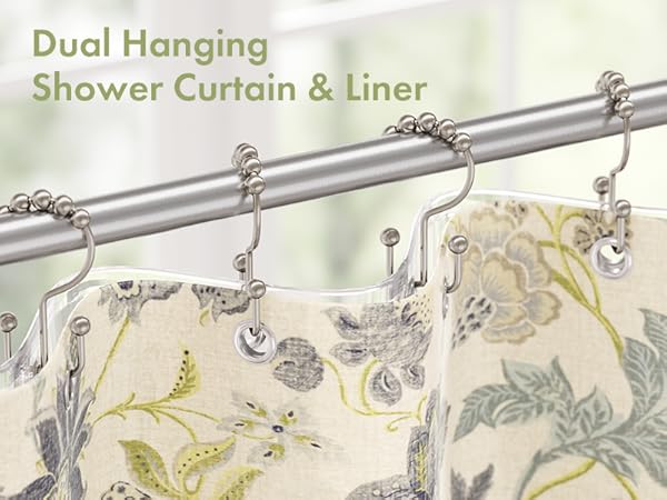 Amazer Double Shower Curtain Hooks