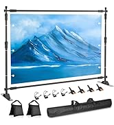 Qoolfoto Adjustable Photo Backdrop Banner Stand, 10 X 8ft Step and Repeat Stand with Telescopic T...