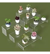 SOVQUEST 6 PCs Risers Display Stands 3 Tiers Desktop Acrylic Shelves Cake Dessert Holder Products...