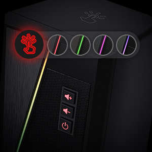 Redragon GS520 speaker with touch RGB control for gaming setups enables easy lighting changes