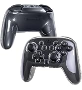 RHOTALL Clear Crystal Protective Case for Nintendo Switch 2 Pro Controller, Edition Ergonomic Har...
