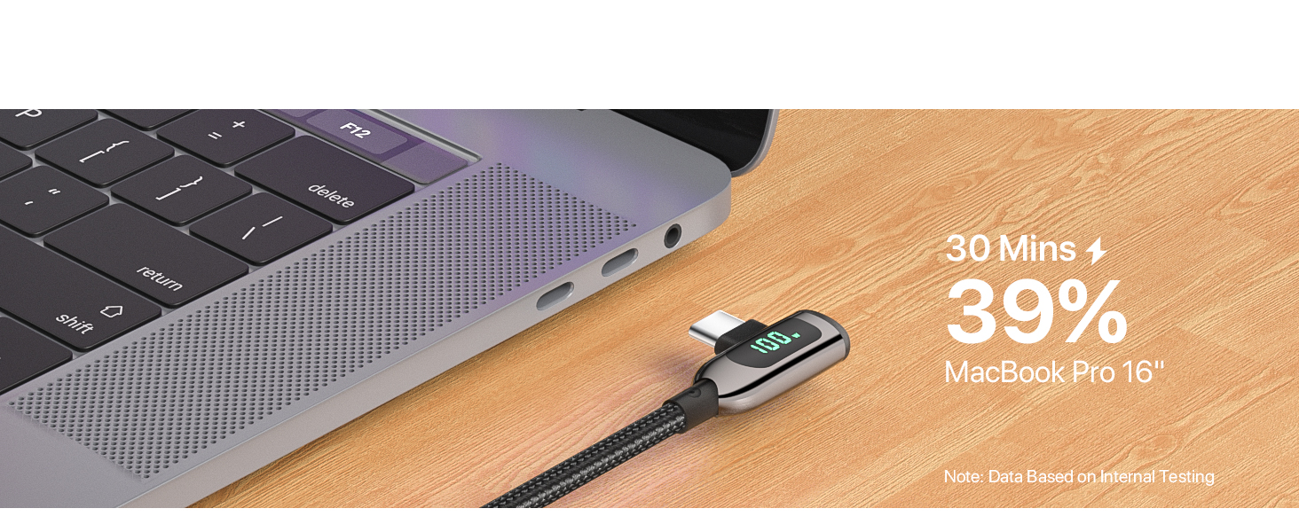 usb c cable with display