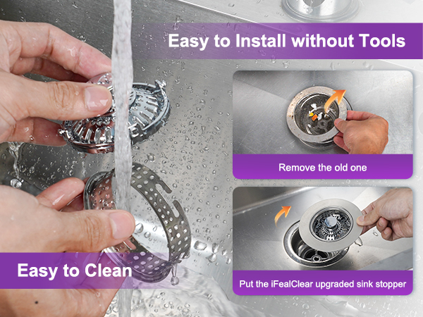 anti clogging pop up strainer
