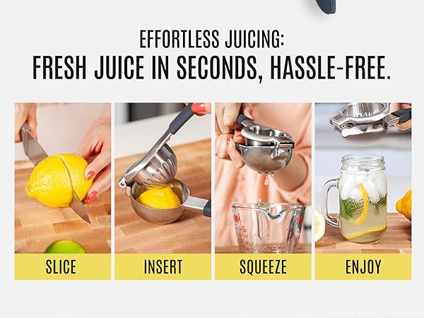 Large Lemon Squeezer Stainless Steel Press Manual Design Pro-Grade Lemon Lemon Juicer Squeezer