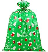 CCINEE Giant Bags,Green Christmas Sacks for Jumbo Gift Package(36"x44") with Tag Card and Wrappin...