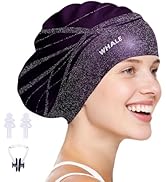 WHALE Extra Large Swim Cap Designed for Men and Women with Thick, Long Hair, Hair Extensions Or A...