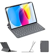 ZYNTHRALIX for iPad 11th (A16, 2025)/10th Generation Case with Keyboard, Ultra-Thin & Lightweight...