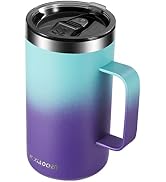 KXIAOCHEN 20oz Insulated Coffee Mug with Lid, Stainless Steel Coffee Cup, Double Wall Vacuum Coff...