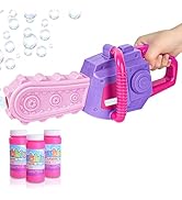 ArtCreativity Bubble Chainsaw for Kids, Electronic Bubble Blower Machine with Bubble Solution Inc...