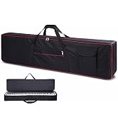 88 Key Keyboard Case Carrying Piano Cover, Keyboard Gig Bag with 2-Pocket Keyboard Bag,600D Durab...