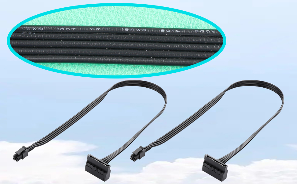 mini ATX 4-pin to SATA 15 PIN Power Extension