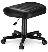 EUREKA ERGONOMIC Multi-Use Stool,Gaming Foot Stool,Height Adjustable Swivel Rolling Stool Chair W...