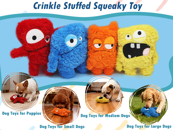 Blue Monster Dog Toy for medium dogs