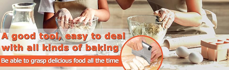 Bench Scraper Dough Cutter Onion Holder Slicing Chopper Protective Cover Handle Stainless Steel