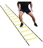 Ohuhu Agility Ladder 17ft 12 Rung with Ground Stakes Speed Training Exercise Ladders for Soccer F...