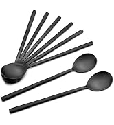 Soup Spoon,Korean Spoons, 8 Pieces Stainless Steel Asian Soup Spoon,8.5 Inch Soup Spoons,Long Han...