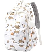 YJMKOI Backpack for Girls Middle School Bookbag Kawaii Elementary School Bags for Teens