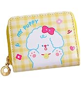 Kawaii Wallet Cute Cartoon Card Case Small Bear Rabbit Leather Coin Purse Zipper Credit Card Hold...