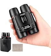 POLDR 12X25 Small Binoculars with Clear Vision, Pocket Binoculars Compact for Adults Theater Conc...
