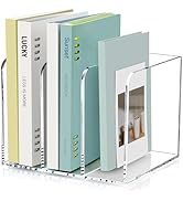 Acrylic Magazine Holder Desk Organizer Workspace Sorters,Clear Bookend File Sorter Holder,Folder ...