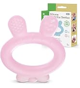 Haakaa Silicone Baby Teether - Rabbit Ear Frozen Teething Toy for Babies 3-6 Months- Cold Teethin...