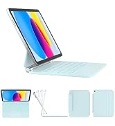 RAYMCRAFT for iPad A16 11th/10th Gen Case Keyboard, Magnetic Floating Stand | Magic-Style Keyboar...