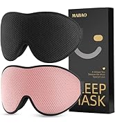 MABAO 2 Packs Sleep Mask for Side Sleeper, Eye Mask for Sleeping Women Men, 3D Contoured Cup No E...