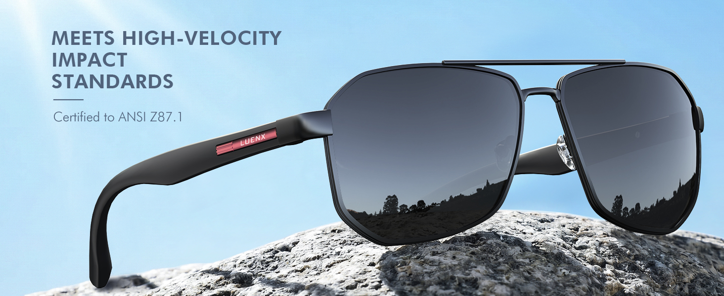 square aviator polygon polarized sunglasses for men driving outdoor fishing uv 400 protection