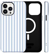 SenRiCase for iPhone 13/14 Case Cute Striped Phone Case Compatible with MagSafe, Dual-Layer Shock...