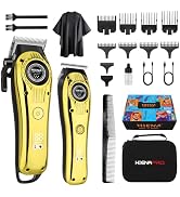 HIENA PRO Professional Hair Clippers Set for Men, Rechargeable Cordless Hair Cutting Clippers, Cl...
