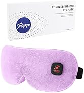 Heated Eye Mask for Dry Eyes, Cordless Warm Eye Compress, Blepharitis, Styes, 1000mAh, Washable C...