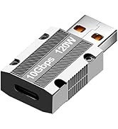 WLGQ 10Gbps USB C to USB Adapter, Zinc Alloy Double-Sided USB A to Type C Adapter with10Gbps High...
