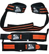 Wrist Wraps + Lifting Straps Bundle (2 Pairs) for Weightlifting, Cross Training, Workout, Gym, Po...