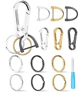 FIVEIZERO 13Pcs Keychain Kit, Key Ring and Keychain Clip for Crafts, Key Rings Bulk, Keychain Rin...