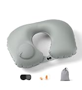 WYCWYQDR Adjustable Inflatable Neck Pillow, Inflatable Travel Pillow,Portable Inflatable Pillow U...