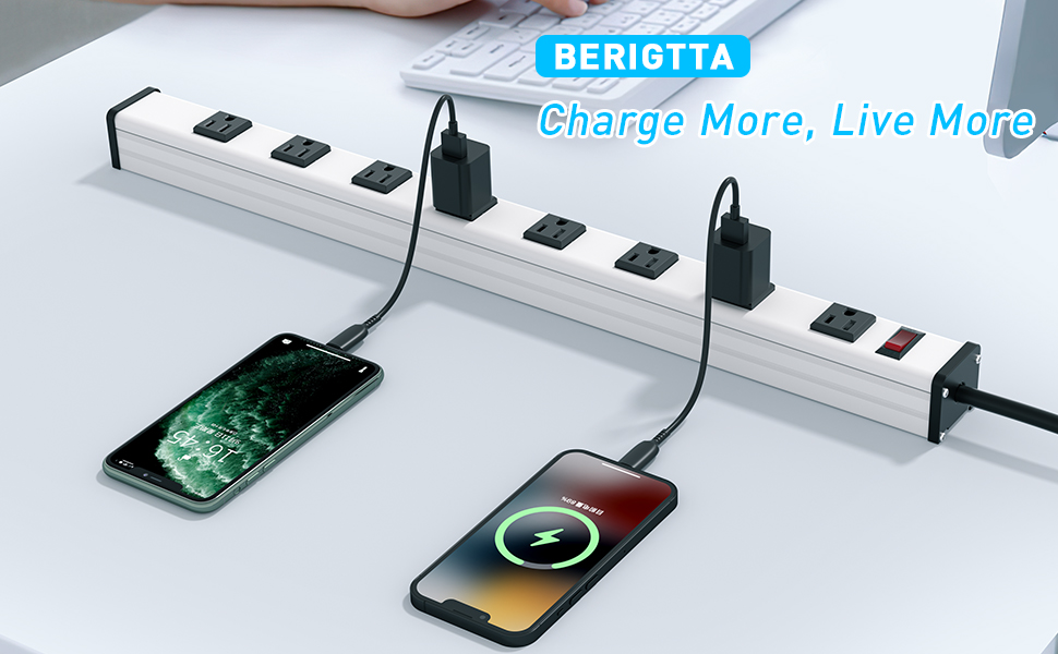metal power strip 8 outlet