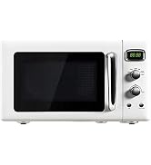 ARLIME Retro Microwave Oven, 900W/0.9Cu.Ft, Small Countertop Microwave w/Defrost & Auto Cooking, ...