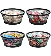 DANRONG Paper Clip Holders, Paper Clip Holder for Desk, Mesh Paperclip Holders Metal Paper Clip D...