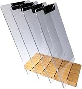 Clipboard with Stand,Clear Acrylic Freestanding Clipboards Bulk with Pen Holder,Document Typing P...