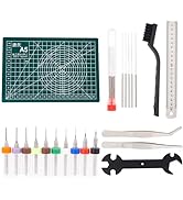 OLYCRAFT 3D Printer Cleaning Tool Sets with 10Pcs Drill Bits and 10Pcs 5 Sizes Nozzle Cleaning Ne...
