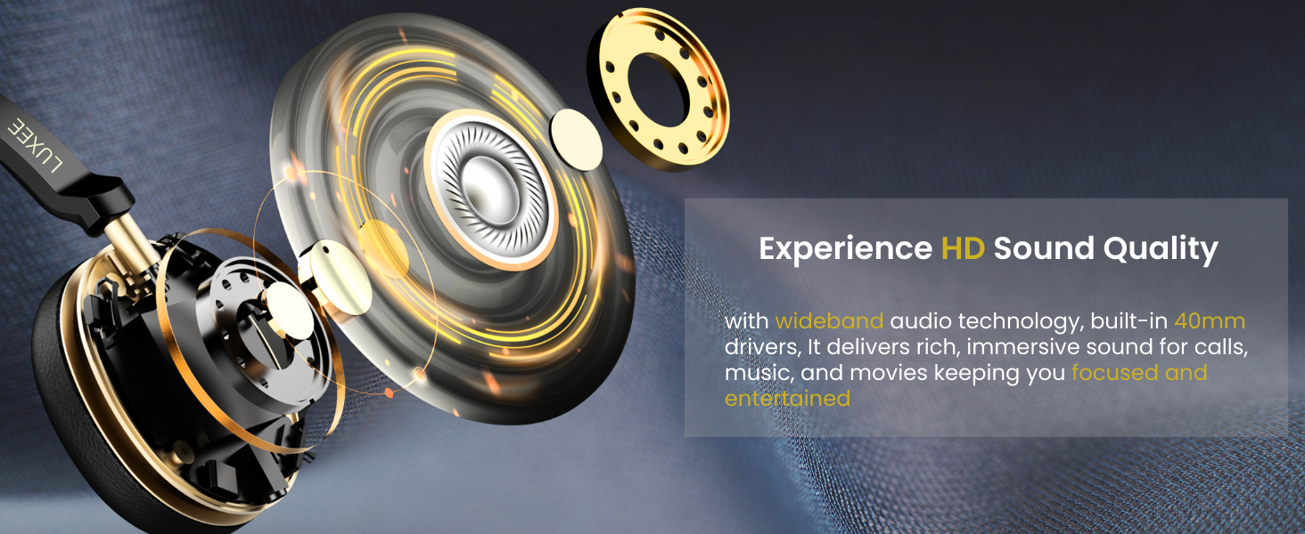 LUXEE headset with clear sound quality