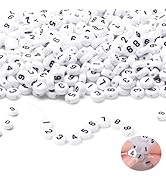 XIANNVXI Number Beads 1500 Pcs Black Number Beads for Friendship Bracelets Neckalce Earring Jewel...